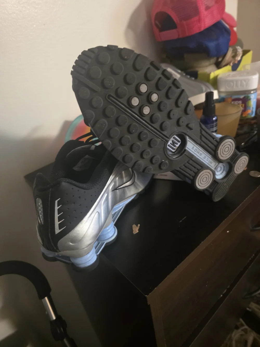 Nike Men’s Black and Silver Running Shoes